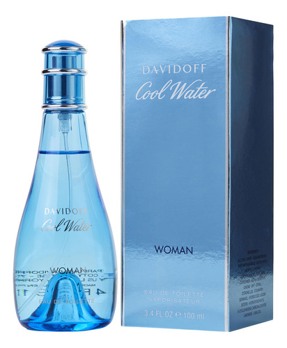 Perfume Davidoff Cool Water Edt En Spray Para Mujer, 100 Ml