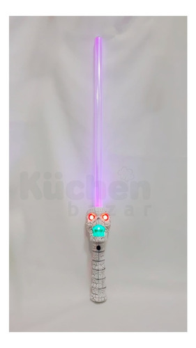 Imagen 4 de 10 de Espada Sable Calavera Con Luz Y Pilas De Regalo