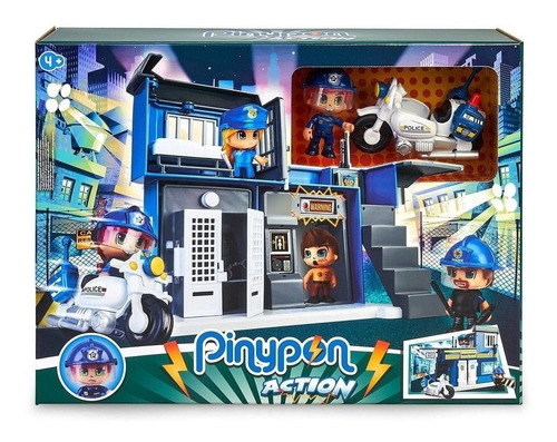 Pinypon Action 17039 Set Comisaria De Policia Con Moto