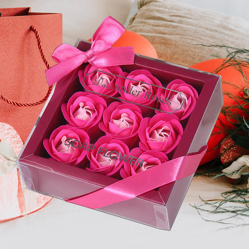 3 X 2 Rosas De Jabón Perfumadas Con Caja De Regalo 3 Piezas
