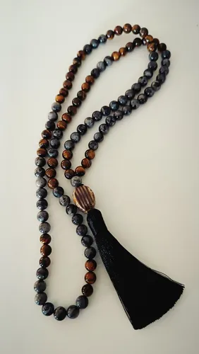 comprar Japa Mala 108 Cuentas Ojo De Tigre Y Labradorita