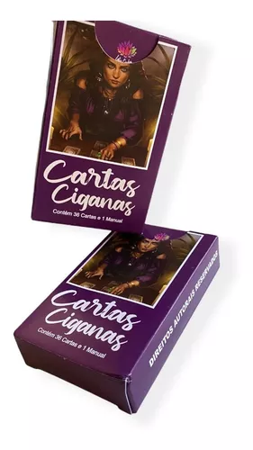 Baralho Tarot Cartas Ciganas Roxo Deck 36 Cartas Oráculo