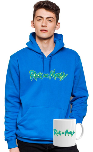 Polerón Canguro Unisex 119 Rick And Morty D7 + Tazón