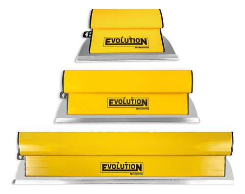 Kit Berox Evolution 25 40 60cm Inox P/ Massa E Acabamento