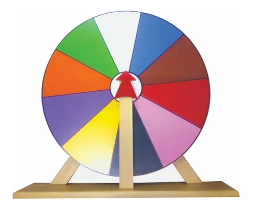 Ruleta de colores de madera para niños