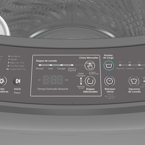 Imagen 2 de 7 de Lavadora Whirlpool Superior Impeller 18kgs Gris Whirlpool