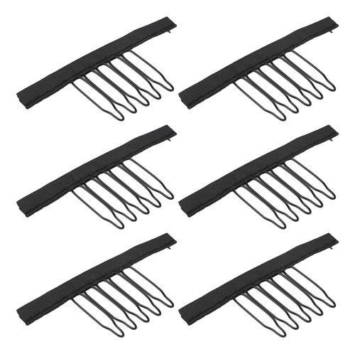 Wig Combs Cloth 100pcs 5 Teeth Stainless Steel Curved Design