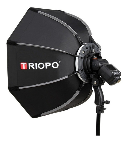 Imagen 3 de 10 de Softbox Difusor Triopo Hexa 55cm C/ Rotula P/ Flash Zapata