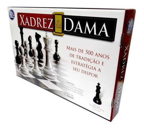 Imagem 4 de 8 de Jogo Xadrez E Dama Clássico Estratégico Infantil Adulto 56pc