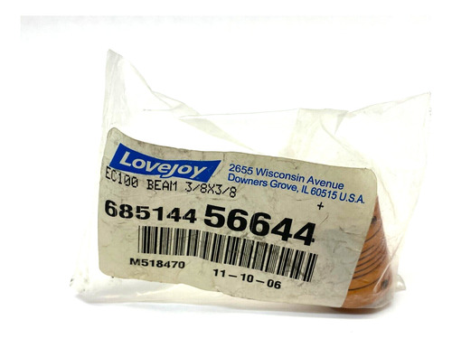 Lovejoy 68514456644 Flexible Beam Coupling 3/8 X 3/8 E Bbf