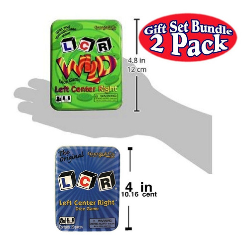 Imagen 4 de 4 de Lcr (izquierda Centro Derecha) Juego De Dados En Azul Hojala