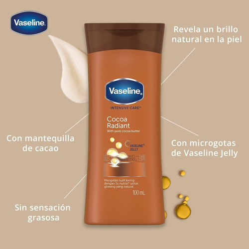 Vaseline Crema Corporal 100 Ml Cocoa Radiant