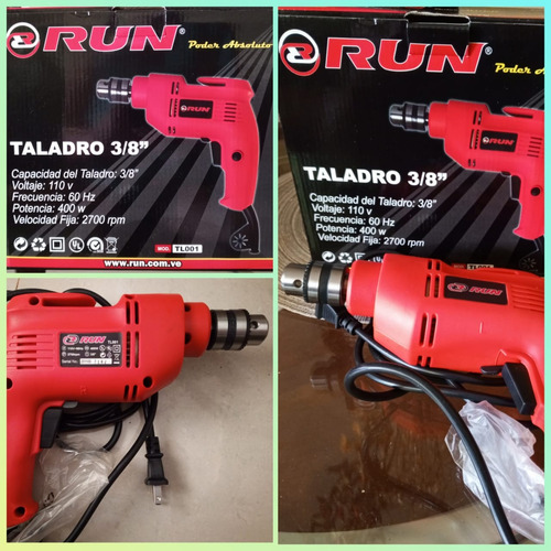 Taladro 3/8  Marca Run