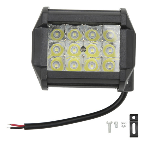 Luz Todoterreno De 4 Pulgadas, 12 Led, Cápsula De 36 W, Cuad