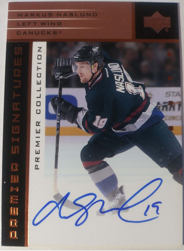 Markus Naslund Signed Hockey Card #183