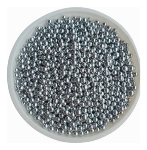 Perlas Plateadas Sprinkles 100g Reposteria Comestibles 4mm