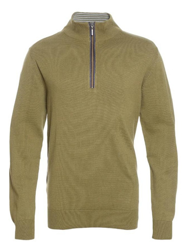 Sweater Hombre Potros Half Zipper Verde