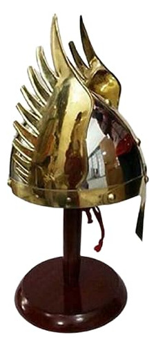 Caballero Medieval Casco Vikingo Armadura Alada Norman Envío