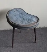 Comprar Antigua Banqueta Retro Americana Vintage Escandinava Riñón A Restaurar A Restaurar