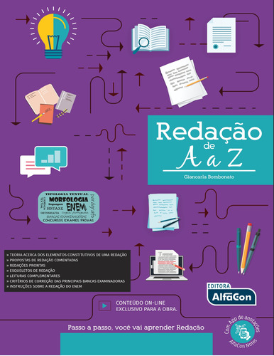 Redação de A a Z: Passo a passo, você aprender Redação, de Bombonato, Giancarla. Editora Jafar Sistemas De Ensino E Cursos Livres, capa mole em português, 2020