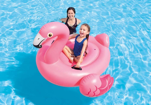 Boia Inflável Flamingo Rosa Intex Piscina Pvc Médio 142cm