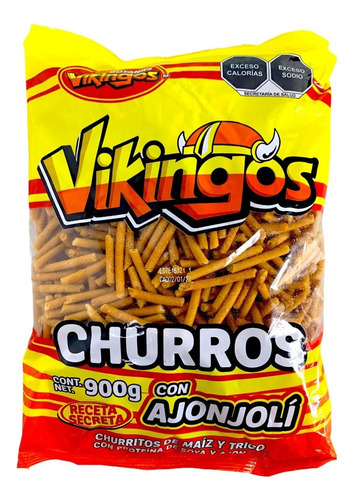 Churritos Churros De Maíz Con Ajonjoli Vikingos 900 Gr