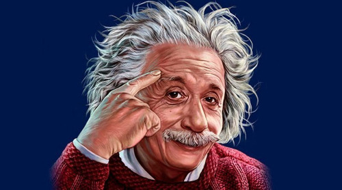 Cuadro 30x45cm Albert Einstein Genio Cientifico Fisica M1