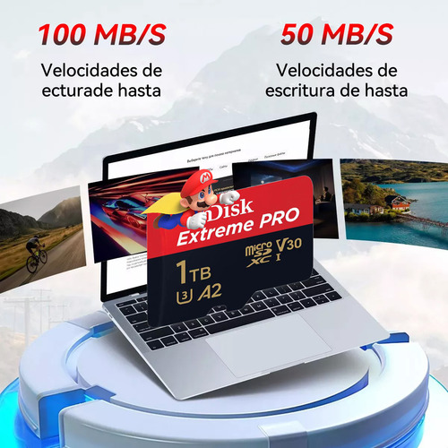 Tarjeta de Memoria Bluemos Micro Sd De 1tb Para Nintendo Switch 4k Tarjeta De Memoria Extreme Extreme Plus con Adaptador Sd De Se Incluye Qi De Adaptación Usb