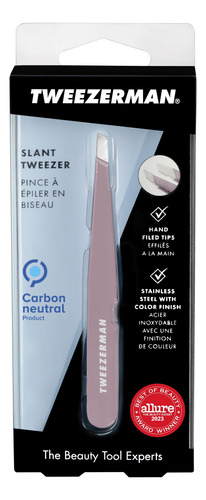 Pinça Tweezerman Slant Purple Wisteria Em Aço Inoxidável