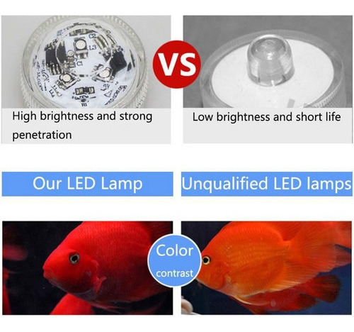 Nuevo 10 Piezas De Luces De Piscina Led A Prueba De Agua
