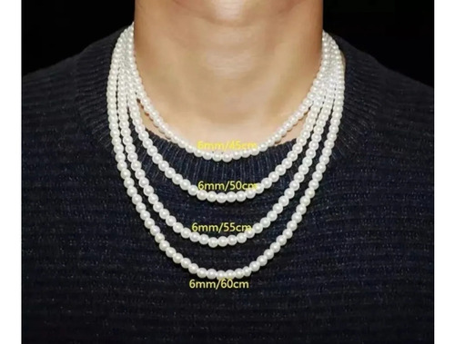 2 Collar De Perlas Minimalista Aesthetic Hombre Y Mujer Moda