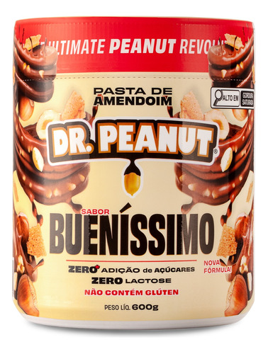 Pasta De Amendoim 600g C/ Whey Protein - Dr. Peanut 