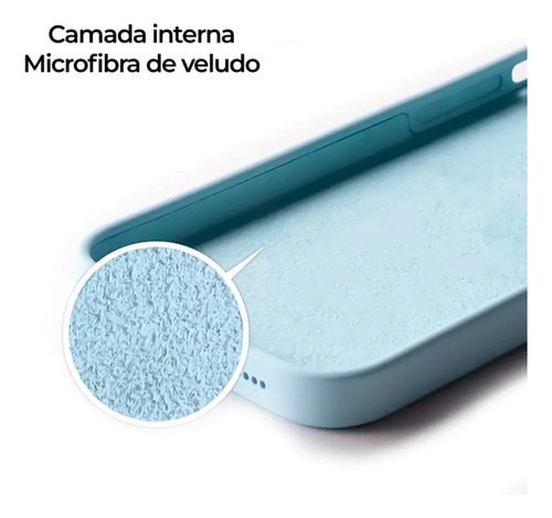Capa Capinha Aveludada + Pelicula 3d P/ Iphone 12 / 12 Pro