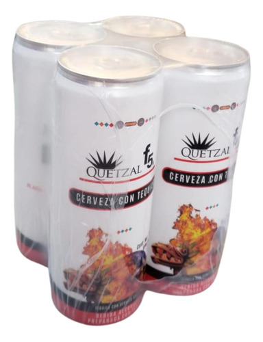Cerveza Con Tequila Quetzal F5 Lata 355 Ml 4 Pack