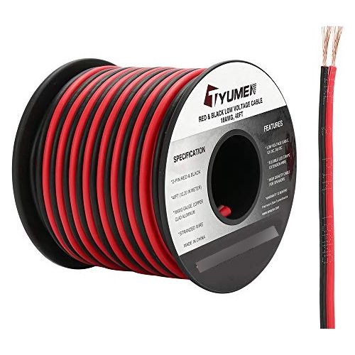 Tyumen Cable Eléctrico De Calibre 18 De 2 Pines De 2 Colores