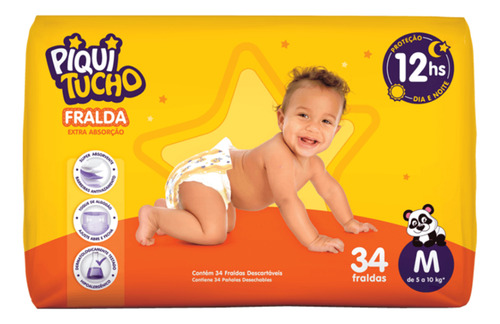 Fralda Descartável Piquitucho Hiper - Todos Os Tamanhos