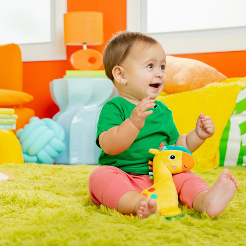 Mordedera De Bebé Con Peluche Bright Starts Rattle & Teether