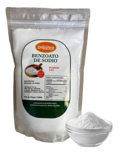 Benzoato De Sodio Polvo 250 Gr Conservador Grado Alimenticio