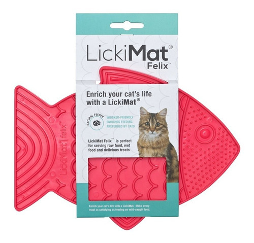 Alfombra Comedero Para Gato Lickimat Casper  Laika Color Rosado