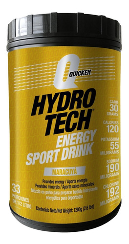 Hidratante Energética Hydrotech Maracuyá 1200g Shaker Whey