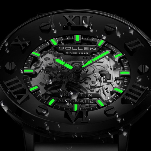 Sollen Reloj Automático Minimalista Skeleton Para Hombre