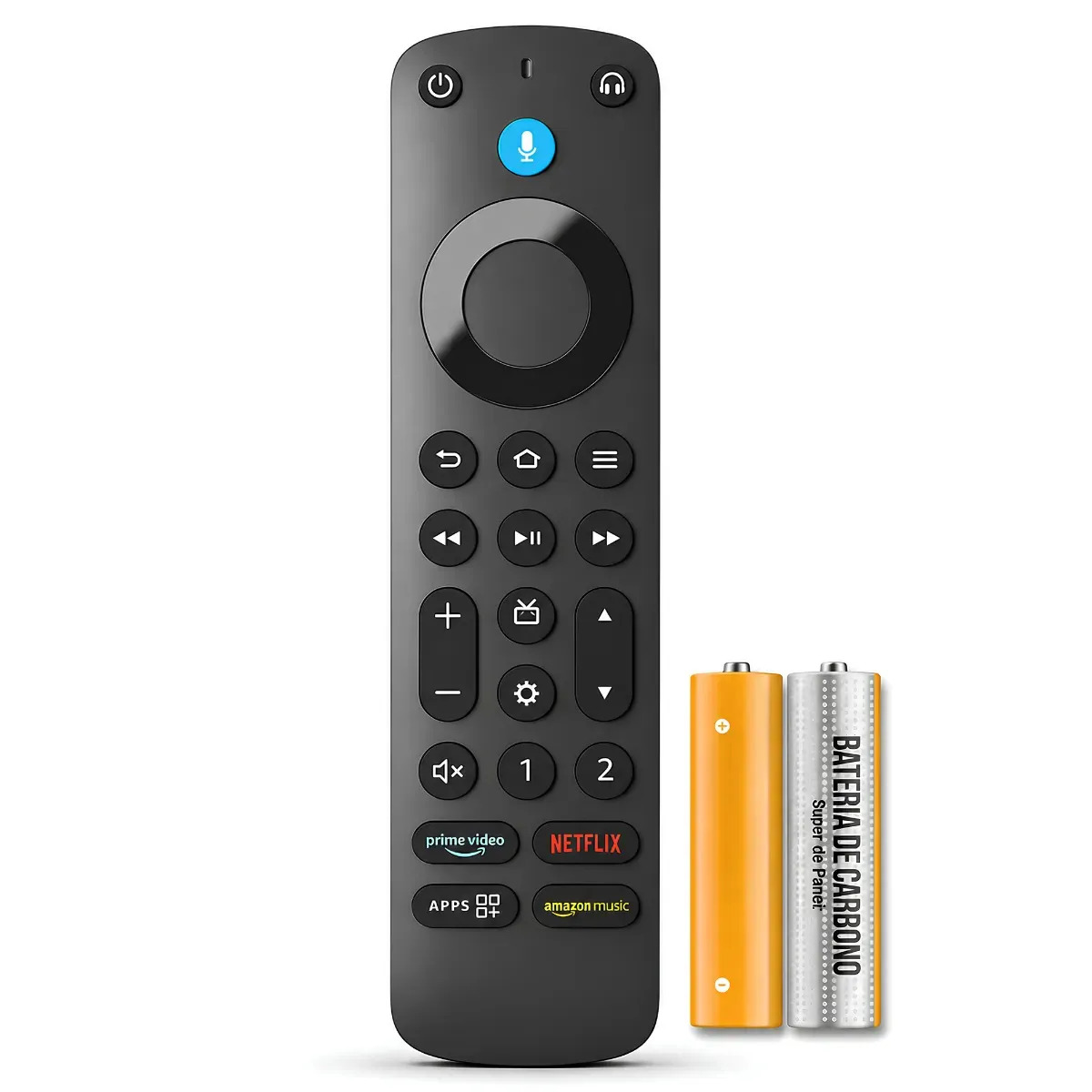 Controle Remoto para Fire TV Stick Lite 4K Max 2ª 3ª Geração Comando por Voz teclas Iluminadas