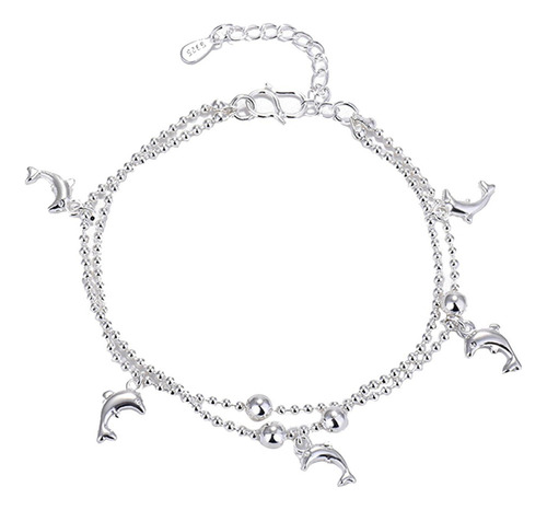 K, Pulsera Cadena, Elegante, Elegante, Doble Delfín
