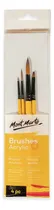 Comprar Set 4 Pinceles Punta Sintetica P Pinturas Acrilicas