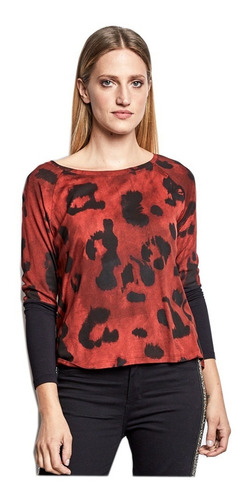 Remera Carina Brick Mirta Armesto Viscosa Lycra