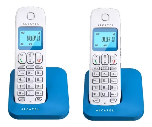 Teléfono Inalámbrico Alcatel E130 Duo Blanco Y Azul (doble)