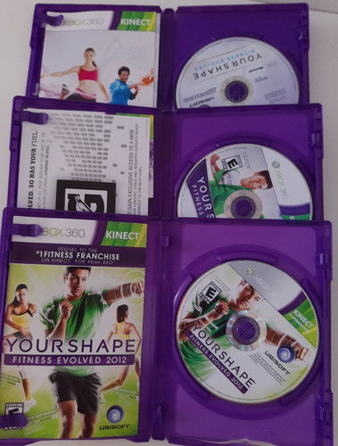 Coleção Your Shape Fitness Evolved Xbox 360 Original 3 Jogos