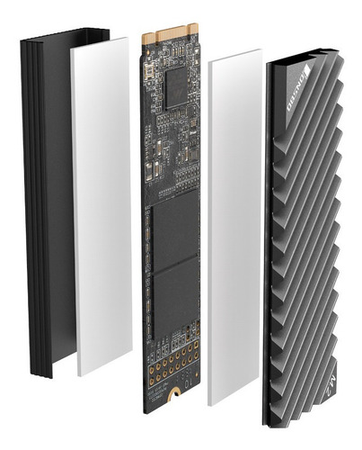 Imagen 6 de 8 de Disipador De Calor De Aluminio Para Ssd M.2 2280 Y Ps5