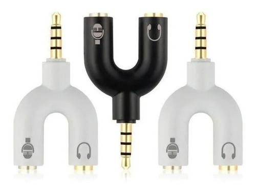 3x1 Adaptador Splitter Divisor 1 A 2 Plug 3.5 Micro Audi