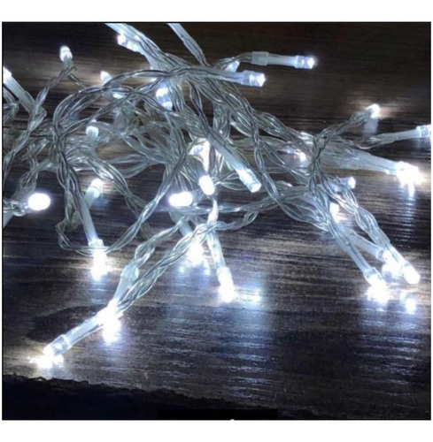 Imagen 3 de 4 de Luces A Pila Navidad Blancas Led 6m Guirnaldas + Pilas